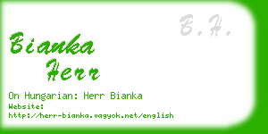 bianka herr business card